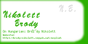 nikolett brody business card